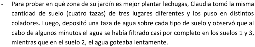 Texto o figura de apoyo para la pregunta 6 del examen de Ciencias Naturales (Nivel Básico 2)