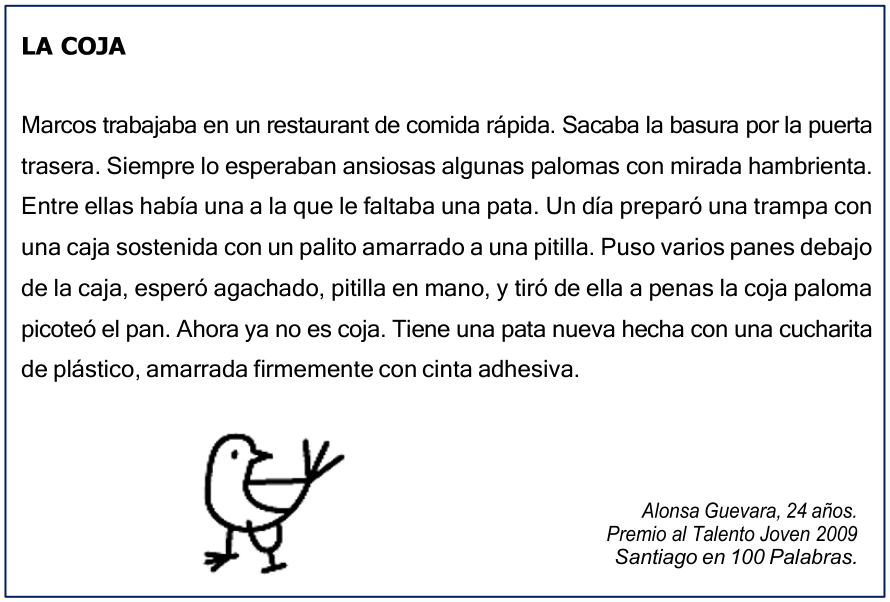 Texto o figura de apoyo para las preguntas 1 a 4 del examen de Lengua y Literatura (Nivel Medio 1)