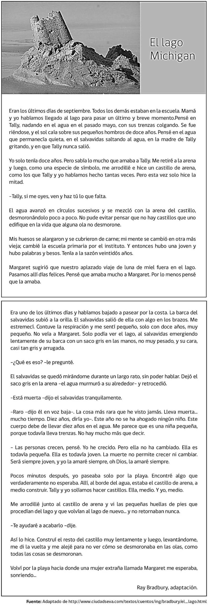 Texto o figura de apoyo para las preguntas 5 a 9 del examen de Lengua Castellana y Comunicación (Segundo Nivel Medio)